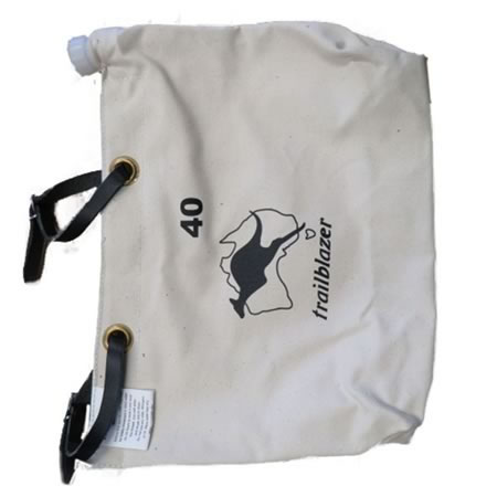 Canvas Water Bag 34cm Black Vinyl Back