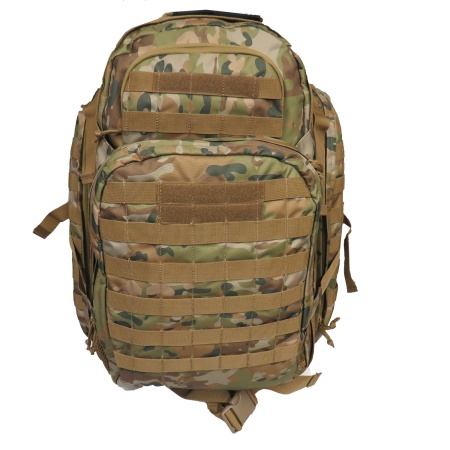 TOP FRONT POCKET AND MAIN FRONT POCKET WITH MOLLE WEBBING