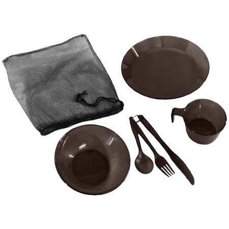 TAS Camping Polycarbonate Mess Kit Plate Set