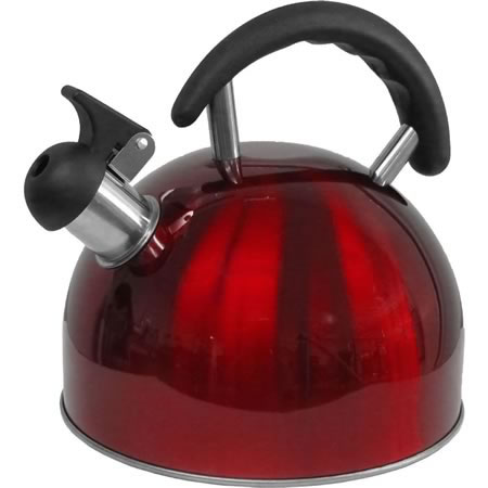 CampEzi 2.5L Stainless Steel Whistling Kettle 4 Colours