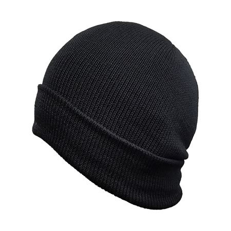 100% Pure Wool Beanie Black