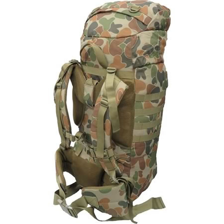 TAS 1301 Auscam DPCU 60L Military Backpack Molle 900D Padded Ladder Harness