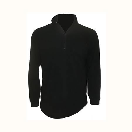 Black Microfleece Long Sleeve Top